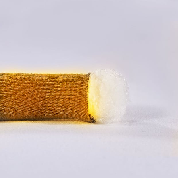Knitted Weighted Blanket Chunky Bulky Knit Throw Blanket 3KG Yellow Image 5