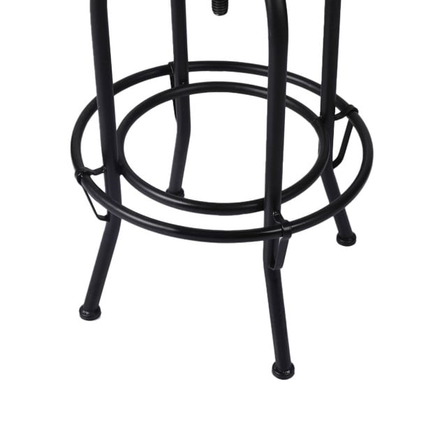 Industrial Bar Stools Kitchen Stool Wooden Swivel Vintage Chair Image 5