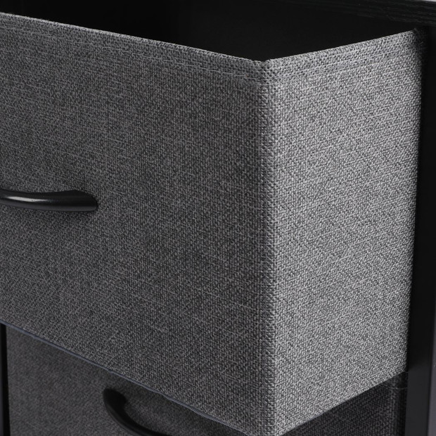 Storage Cabinet Tower Chest of Drawers Tallboy 8 Drawer Dark Grey Image 5