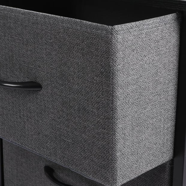 Storage Cabinet Tower Chest of Drawers Tallboy 4 Drawer Dark Grey Image 5
