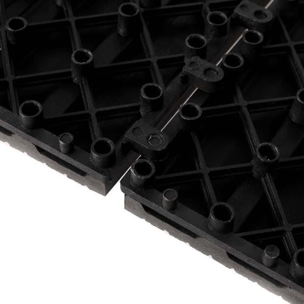 10x Floor Tiles Plastic Decking Garden Outdoor Backyard Dark Grey Image 5