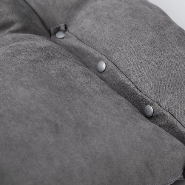 Pet Bed 2 Way Use Dog Cat Soft Warm Calming Mat Sleeping - Grey M Image 5