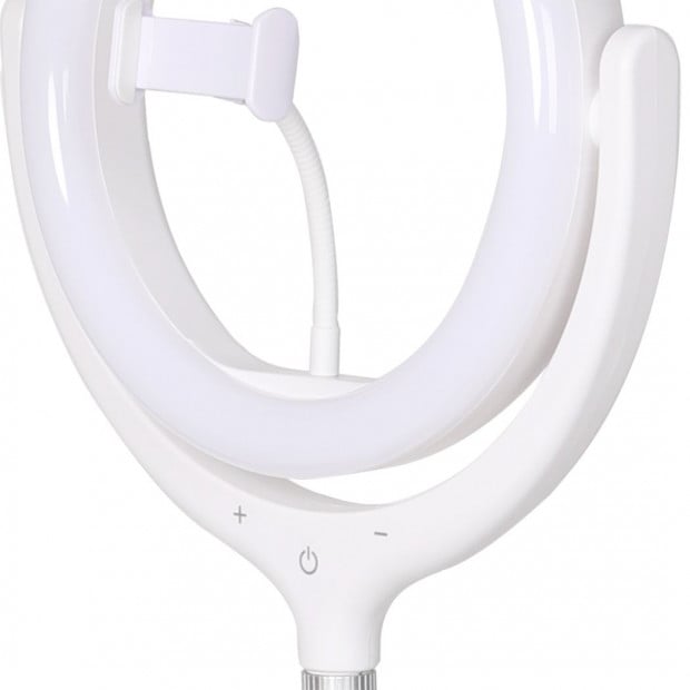 12 LED Ring Light with Tripod Stand Phone Holder Dimmable Selfie Lamp Image 5
