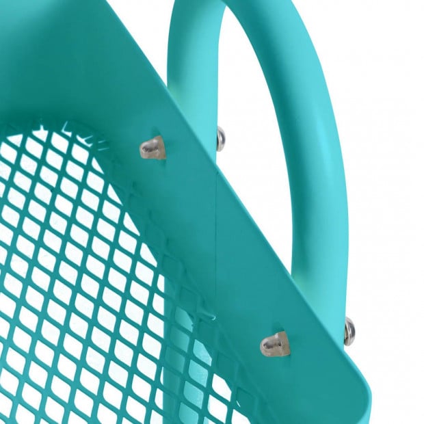 3 Tiers Kitchen Trolley Cart Steel Rack Shelf Organiser Wheels Blue Image 5