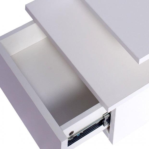 Bedside Tables LED Wall Mounted Cabinet Side Table Floating X2 Image 5