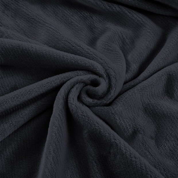 320GSM 220x240cm Ultra Soft Mink Blanket Warm in Dark Grey Colour Image 5