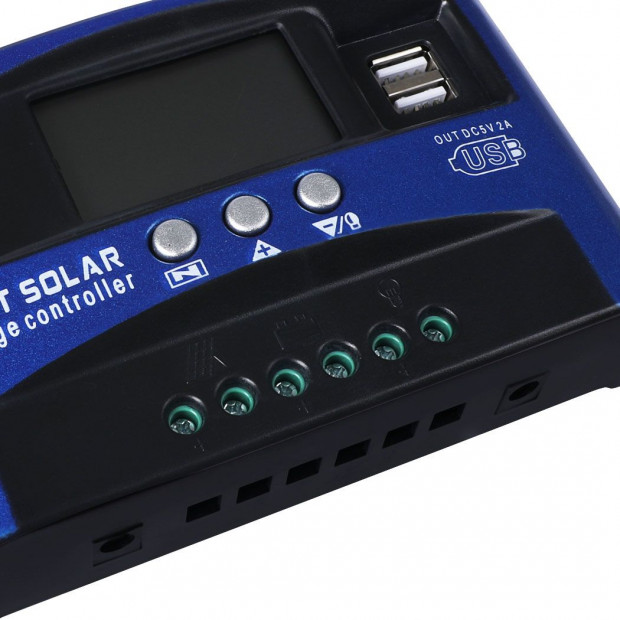 40A Solar Panel Charge Controller 12V 24V Regulator USB MPPT Battery Image 5