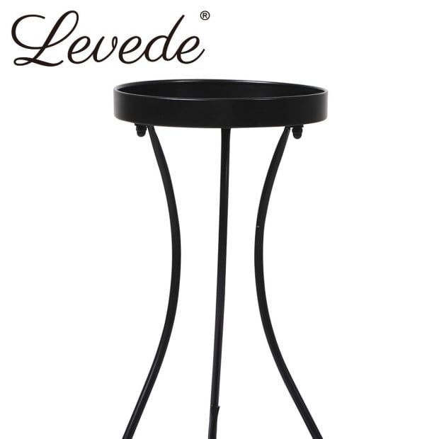 Plant Stand 2 Tiers Outdoor Indoor Metal Flower Pots Garden Shelf Image 5