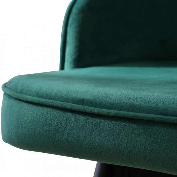 2x Bar Stools Stool Kitchen Chairs Swivel Velvet Barstools Green Image 5