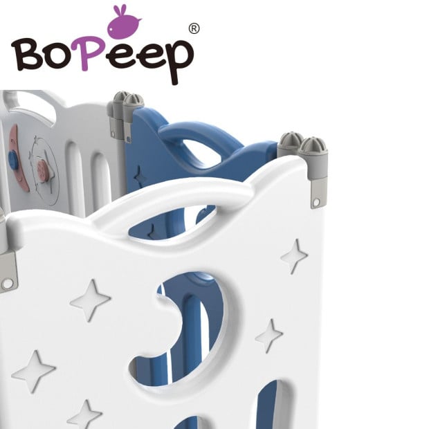 BoPeep Kids Baby Playpen Foldable Child Safety Gate Toddler Fence 18 Panels Blue Image 5