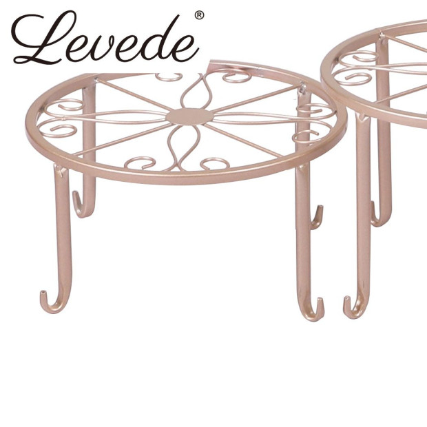4 x Metal Plant Stand Outdoor Indoor Garden Decor Flower Pot Rack Iron Image 5