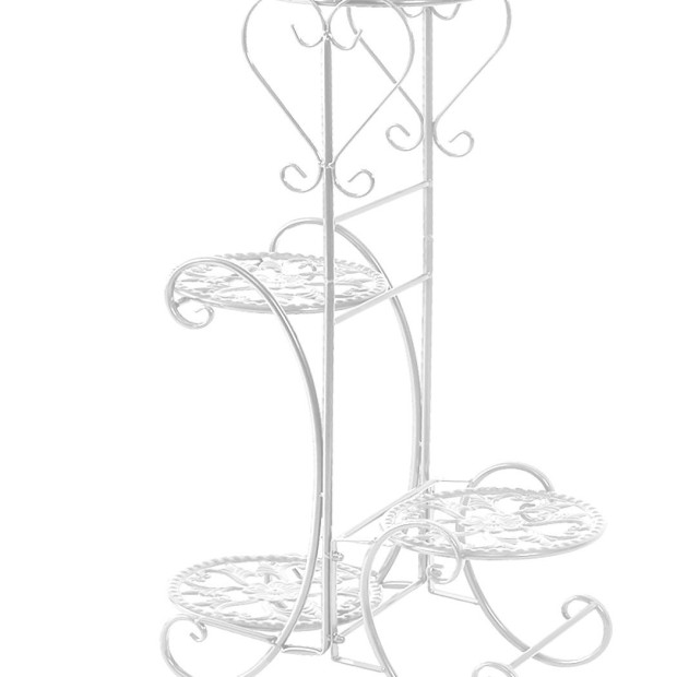Plant Stand Indoor Outdoor Metal Flower Pots Rack Corner Shelf Planter Image 5