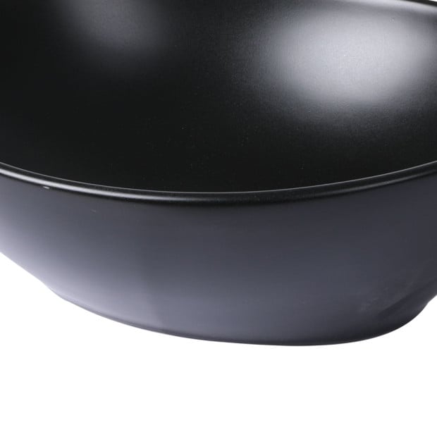 Wash Basin Oval Ceramic Hand Bowl Bathroom Sink Vanity Matte Black Image 5