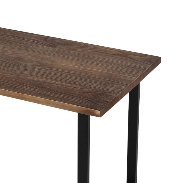Dining Table Wooden Metal Kitchen Tables Cafe Restaurant 110cm Image 5