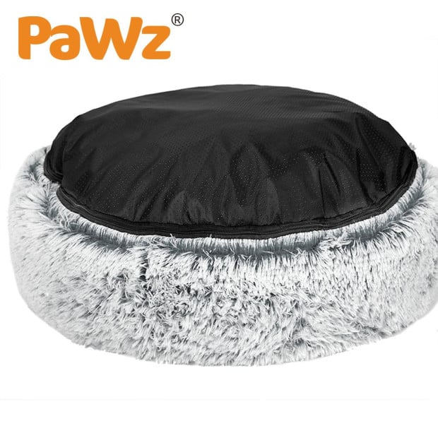 Pet Bed Cat Dog Donut Nest Calming Mat Soft Plush Kennel L Image 5