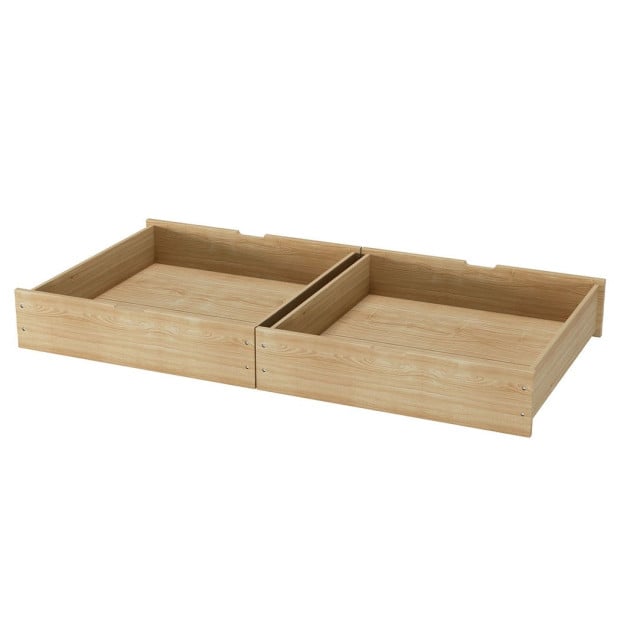Bed Frame Wooden Single Timber Mattress Base Storage Drawers Image 5