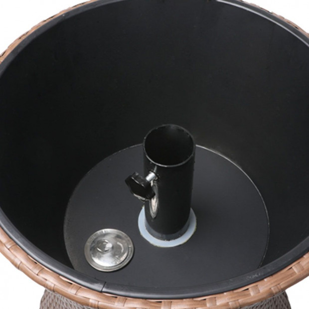 Outdoor Setting Furniture Patio Pool Storage Box Brown Image 5