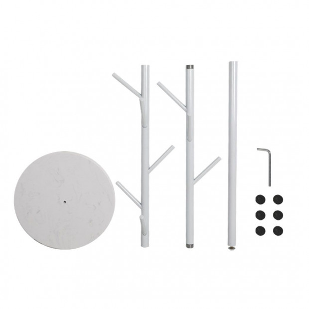 Clothes Stand Garment Coat Rack Metal Rail Portable Hanger Stand White Image 5