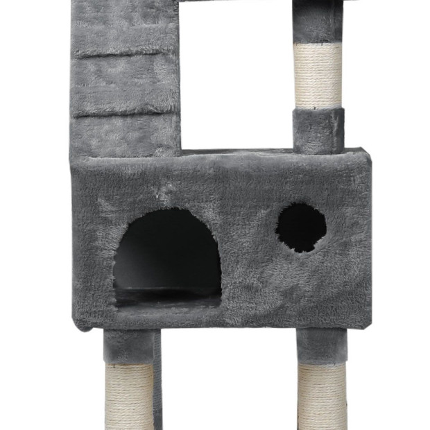 Cat Trees Scratching Post For Large Cats Tower House Grey 140cm Image 5