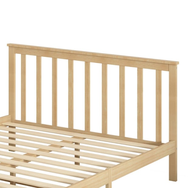 Wooden Bed Frame Queen Full Size Mattress Base Timber Natural Image 5