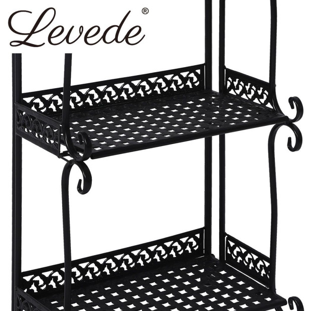 Plant Stand 3 Tiers Outdoor Indoor Metal Flower Pots Rack Garden Shelf 33cm x 20cm x 64cm Image 5