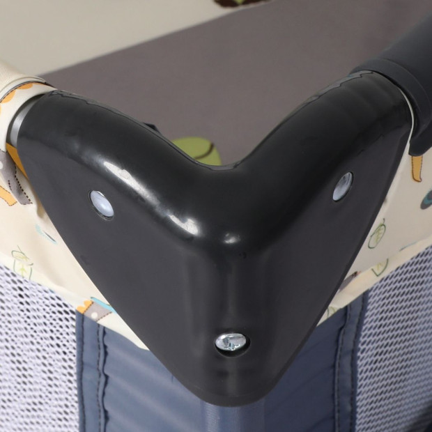 Baby Cot Bed Crib Bassinet Safety Rails Bumper Fence Foldable Travel Image 5