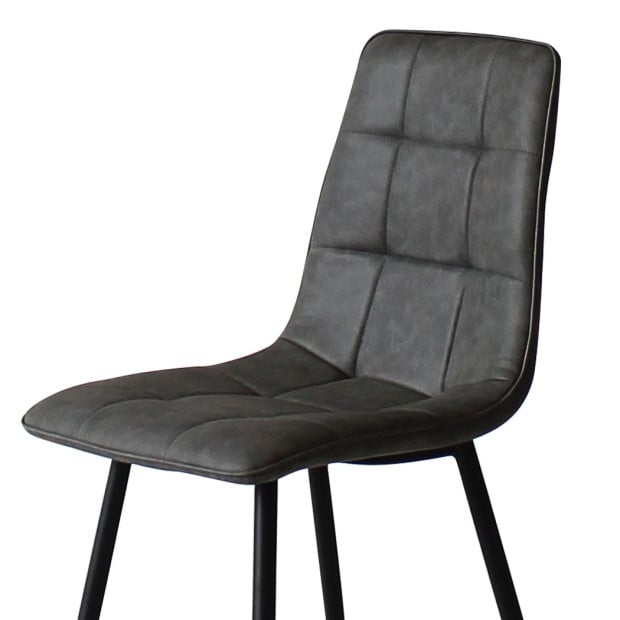 4x Dining Chairs Kitchen Table Lounge Room Padded Seat PU Leather Image 5