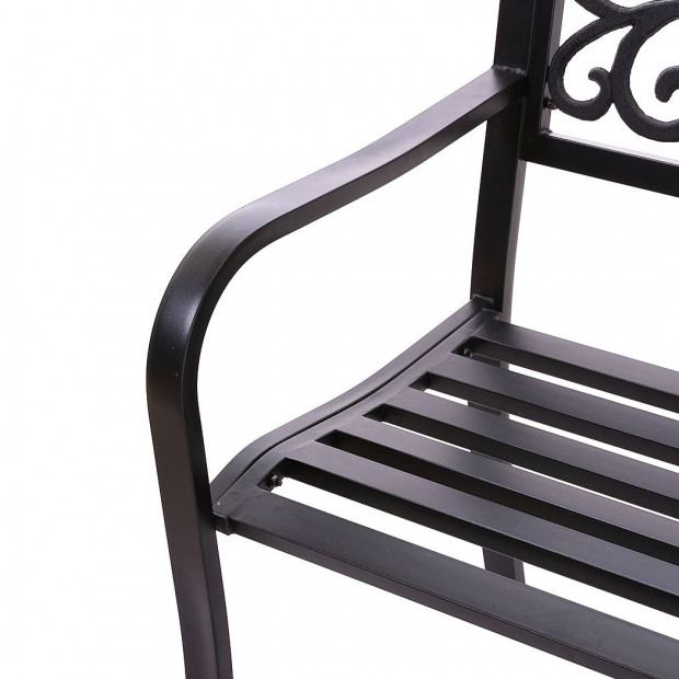 Garden Bench Seat Outdoor Furniture Cast Iron Patio Chair Image 5