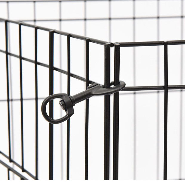 Pet Dog Playpen Puppy 8 Panel Fence Black Extension No Door 24 Image 5