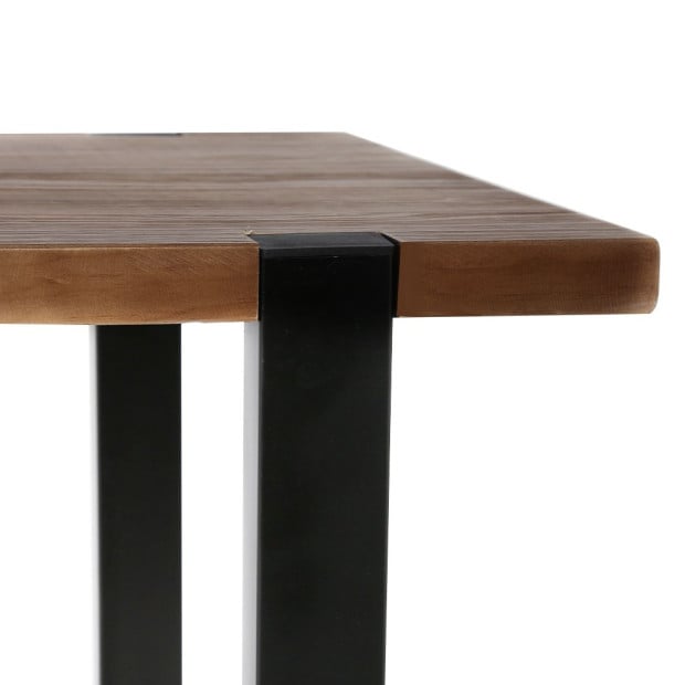 High Bar Table Industrial Pub Table Solid Wood Kitchen Cafe Office Image 5