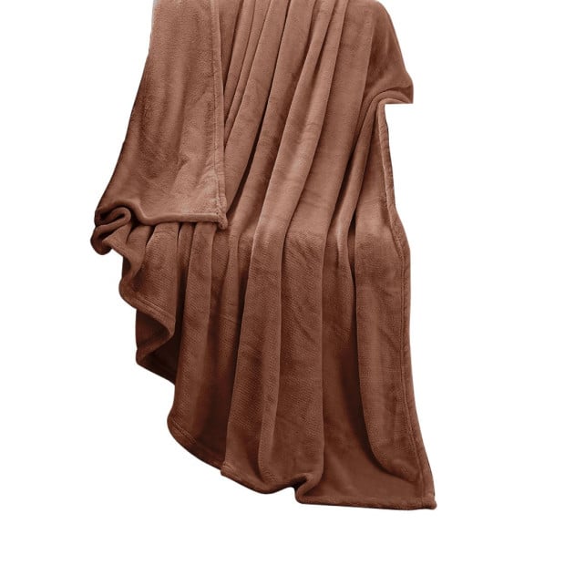 320GSM 220x160cm Ultra Soft Mink Blanket Warm Throw in Mink Colour Image 6