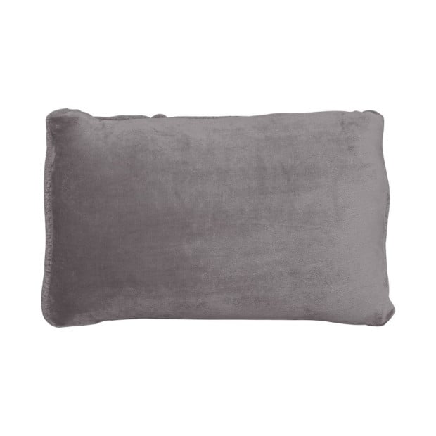 Luxury Flannel Quilt Cover with Pillowcase Silver Grey Super King Image 6