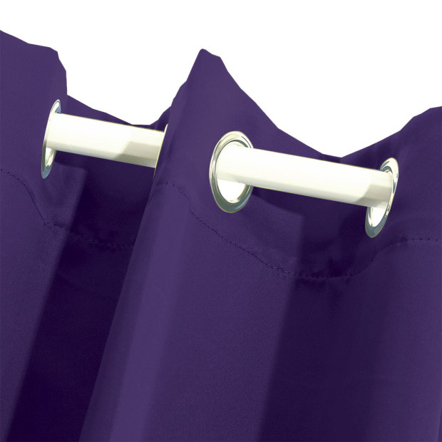 2x Blockout Curtains Panels 3 Layers 140x230cm Purple Image 6