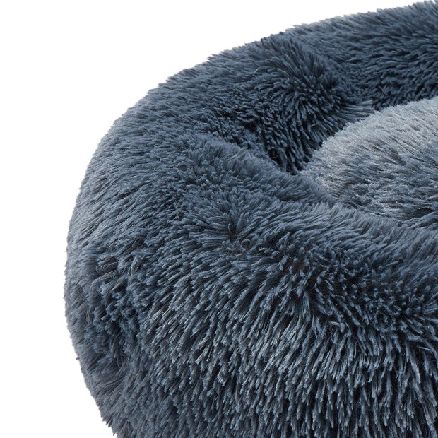 Pet Bed Cat Dog Donut Nest Calming Kennel Sleeping Dark Grey 3XL Image 6