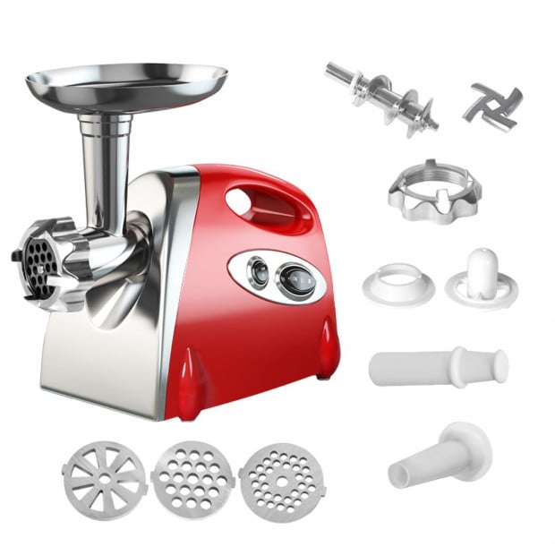 2800W Electric Meat Grinder Mincer Sausage Filler Stuffer Kitchen Red Image 6