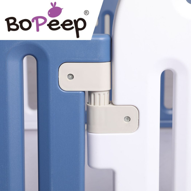 BoPeep Kids Baby Playpen Safety Gate Toddler Fence 10 Panel with Music Toy Blue Image 6