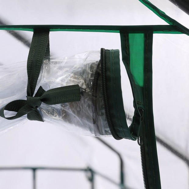 2 Tier Walk In Greenhouse Garden Shed PVC Cover Tunnel Green House Image 6