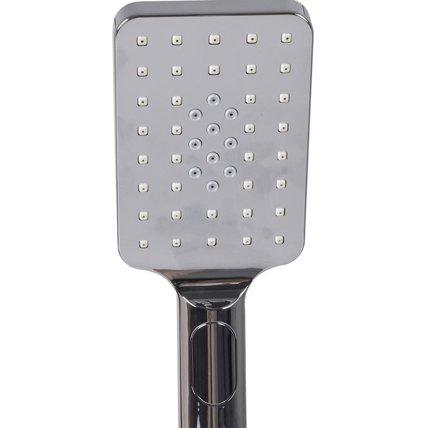Rain Shower Head Set Silver Brass Taps Mixer Handheld High Pressure Image 6