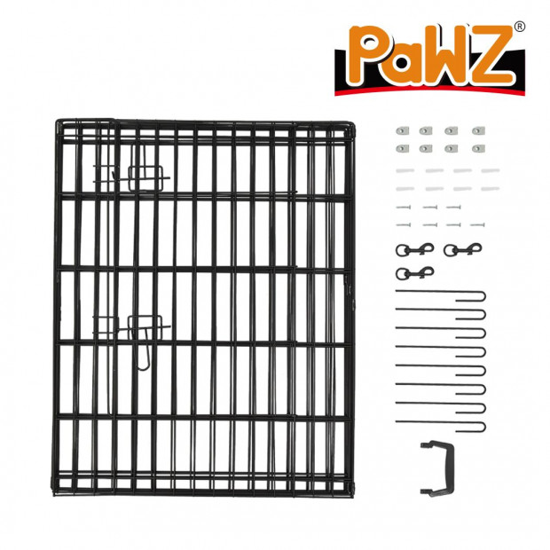 Pet Dog Playpen Puppy 8 Panel Enclosure Fence Black With Door 36in Image 6