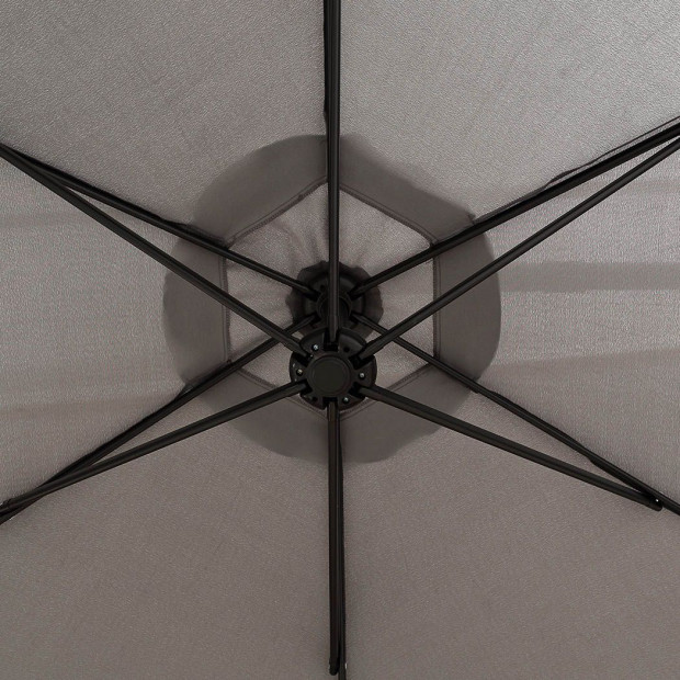 3M Outdoor Umbrella Cantilever Base Stand Cover Garden Patio Grey Image 6