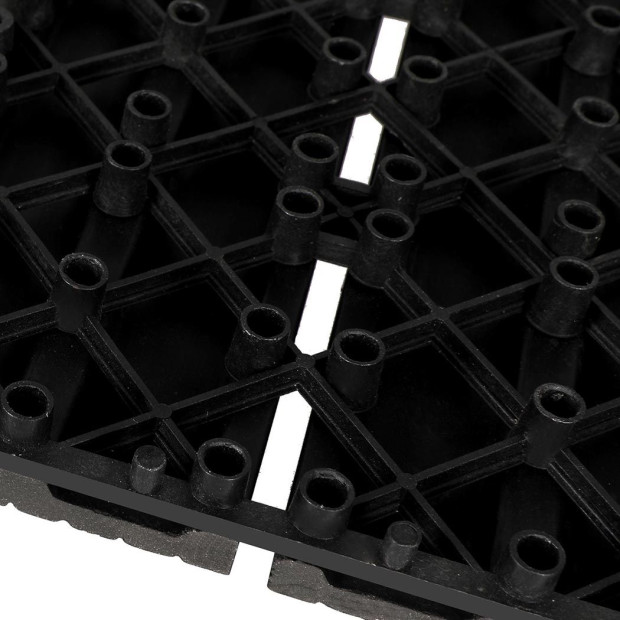10x Floor Tiles Plastic Decking Garden Outdoor Backyard Dark Grey Image 6