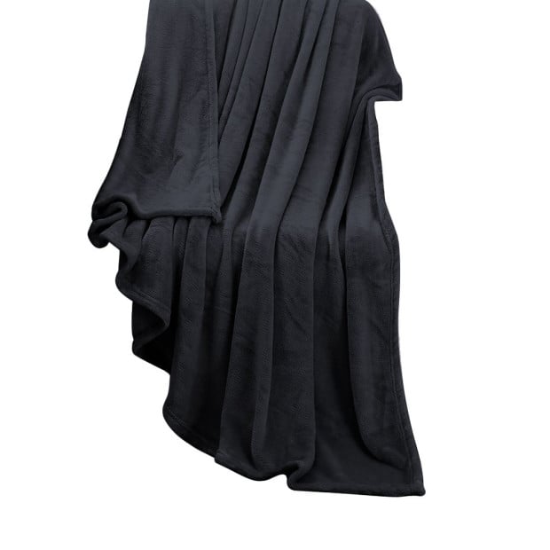 320GSM 220x160cm Ultra Soft Mink Blanket Warm Dark Grey Colour Image 6