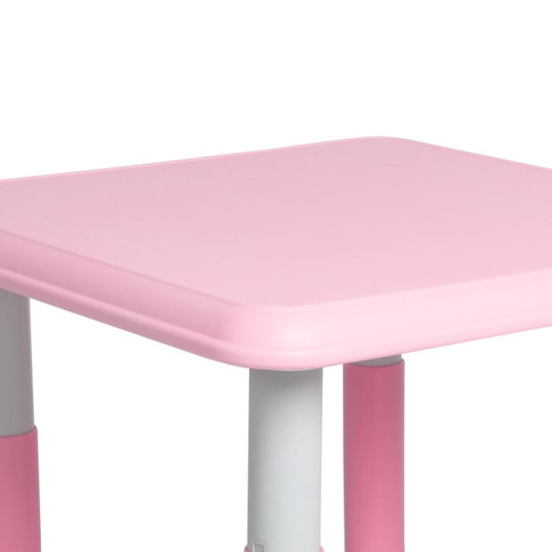 Kids Table and Chair Children Furniture Play Study Desk Set Pink Image 6