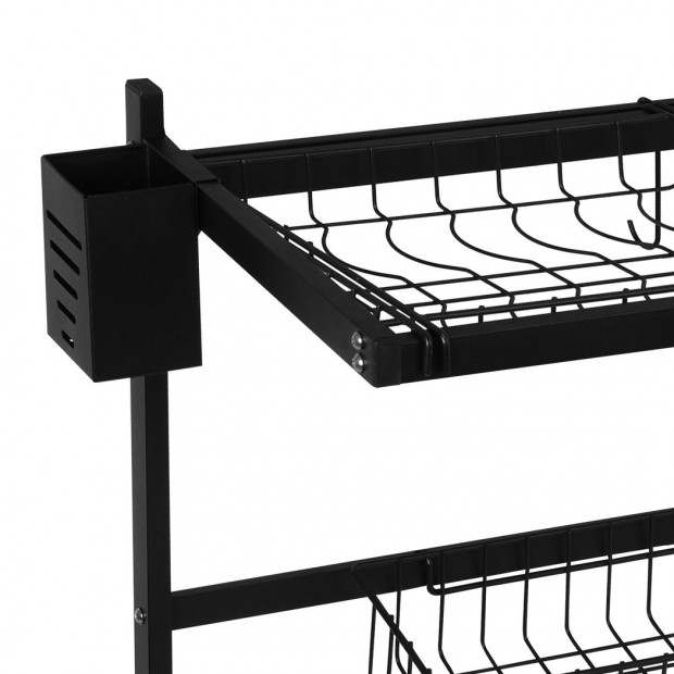 Dish Drying Rack Sink Stainless Steel Drainer Organizer 2 Tier 65CM Image 6