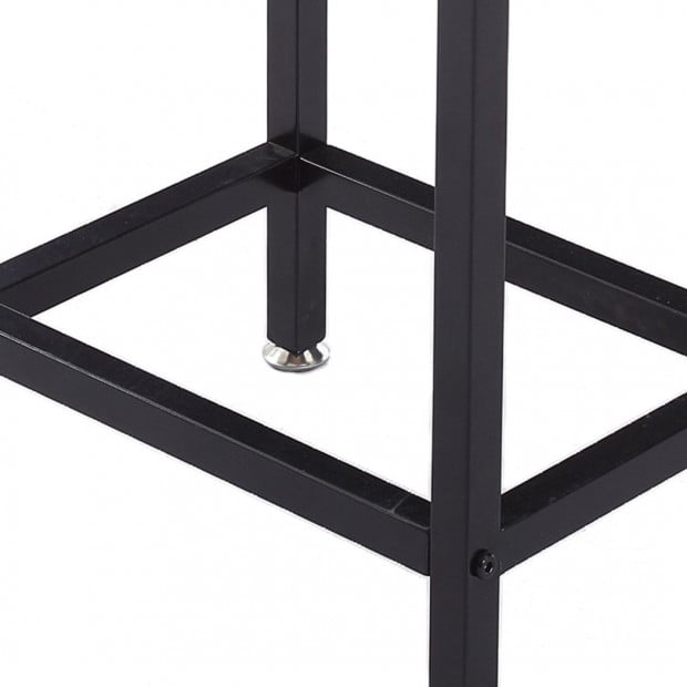 2x Bar Stools Stool Kitchen Wooden Black Chair Dining Metal Barstools Image 6