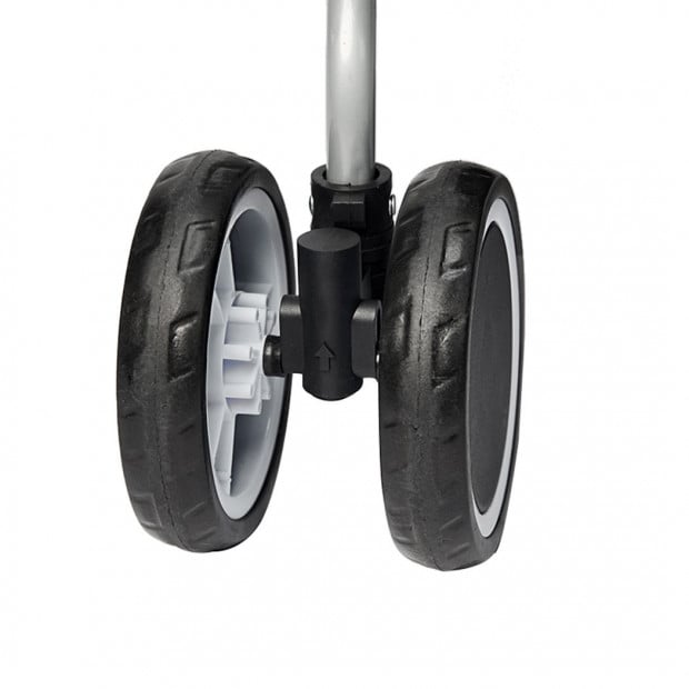 Pet Stroller Dog Cat Pram Travel Carrier Wheels Foldable Black Image 6