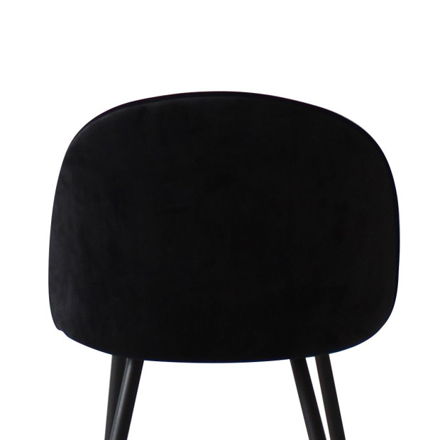 2x Dining Chairs Kitchen Lounge Chair Sofa Upholstered Velvet Black Image 6