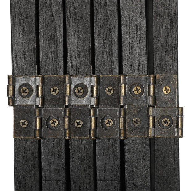 6 Panel Room Divider Folding Screen Partition Multi Sizes Wood Black Image 6