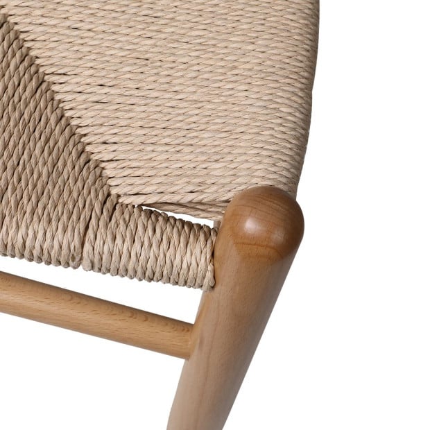 Set of 2 Dining Chairs Rattan Seat Side Wood Furniture Oak Image 6