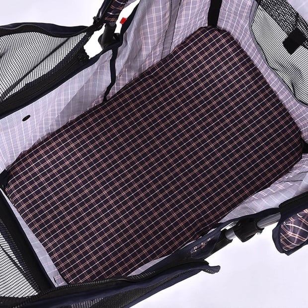 Pet Stroller 4 Wheels Dog Cage Puppy Pushchair Walk Carrier Pram Image 6